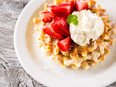 Energy Oat and Cashew Waffles