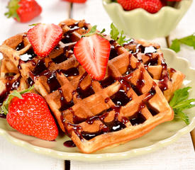 Tasty Waffles with Mocha Mix