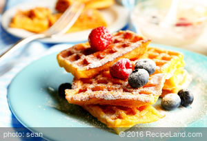 Wholegrain Waffles with Flaxseeds
