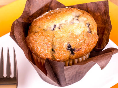 Whole Wheat Banana Blueberry Muffins