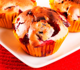 Lemony Cranberry Cornmeal Muffins