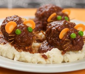 Baked Bloody Rats-Halloween Meatloaf