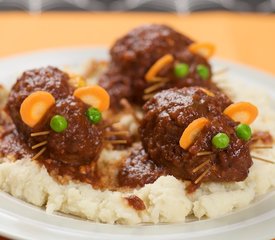 Baked Bloody Rats-Halloween Meatloaf