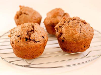 Low-Fat Apple Walnut Bran Muffins