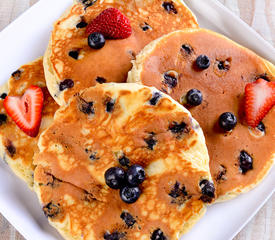 Mom's Whole Wheat Blueberry Pancakes