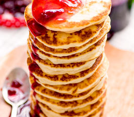 Mini Pancakes with Berry Sauce