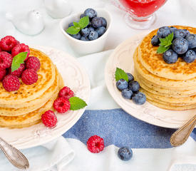 Honey Whole Wheat Honey Pancakes