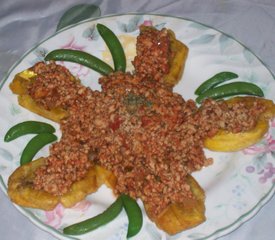 Ground Chicken Plantain Boats