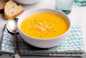 Pumpkin Soup with Coconut and Ginger