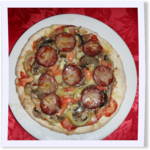 Healthy Pepperoni and Veggie Pizza