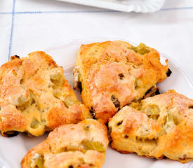 Buttermilk Apricot/Rhubarb Scones