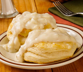 Buttermilk Biscuits with Country Milk Gravy