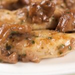 Sauteed Strips of Chicken with Chanterelle Mushrooms