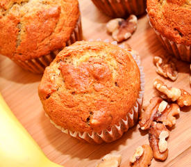 Banana Raisin Walnut Muffins