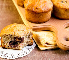 Breakfast Cherry Oatmeal Muffins