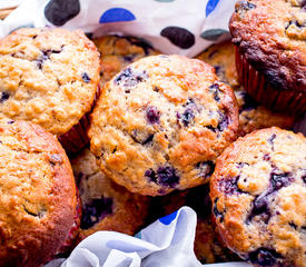 Blueberry Bran Honey Muffins