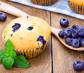 Almost Whole Wheat Lemon and Berry Muffins