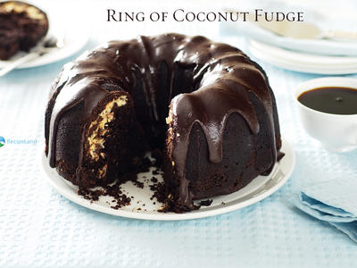 Ring of Coconut Fudge Cake