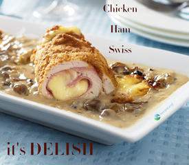 Chicken Cordon Bleu with Creamy Mushroom Sauce