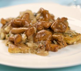 Tarragon Tofu with Chanterelle Mushrooms