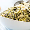 Israeli Couscous with Spinach and Parmesan Cheese