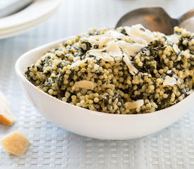 Israeli Couscous with Spinach and Parmesan Cheese