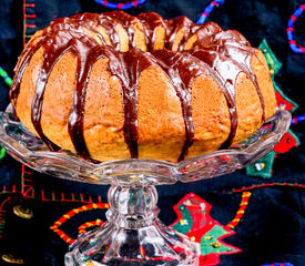 Pumpkin Bundt Cake with Chocolate Glaze