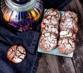 Deep Dark Chocolate Fudge Cookies