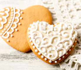 Delicate Heart Sugar Cookies