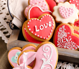 Beautiful Heart Sugar Cookies