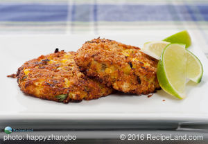 Curried Corn and Crab Cakes