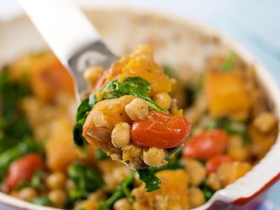 Chickpea and Butternut Squash Casserole