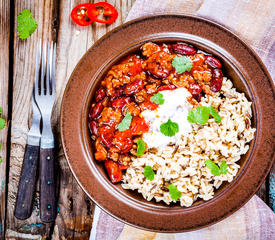 Beefy Chunk and Cheese Chili