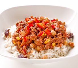 Pressure Cooked Chili Con Chickpeas