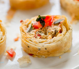 Sun Dried Tomato and Herb Cheese Strudels