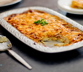 Caramelized Onions, Prosciutto and Potato Casserole