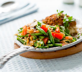 Green Beans with Shallots, Tomatoes and Mushrooms