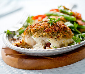 Baked Crusted Cod with Italian Breadcrumbs