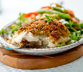 Baked Crusted Cod with Italian Breadcrumbs