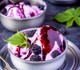 Blackberry Lemon Ice Cream