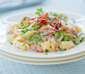 Tortellini with Peas and Prosciutto