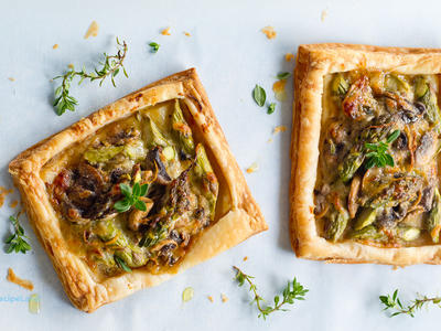 Asparagus and Mushroom Tarts