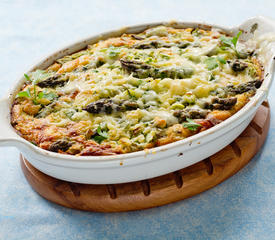 Impossible Asparagus and Ham Pie