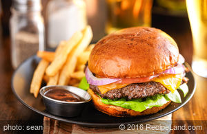 Grilled Hamburgers with Sour Cream and Herbs