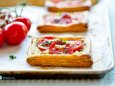 Herbed Goat Cheese and Tomato Tarts