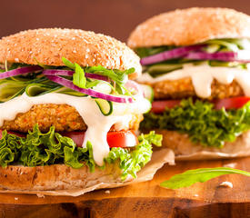 Loaded Veggie Oat Burgers