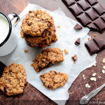 Crunchy Buffalo Chip and Nut Cookies