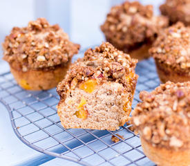 Applesauce Whole Wheat Peachy Pecan Muffins