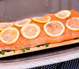 Ginger Cedar Planked Salmon with Maple Glaze