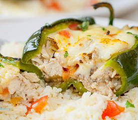 Chicken Cheese Stuffed Poblano Peppers